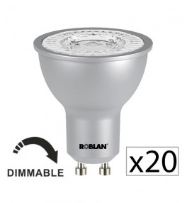 Pack 20 Dicroica LED PRO SKY 7W dimmable de Roblan
